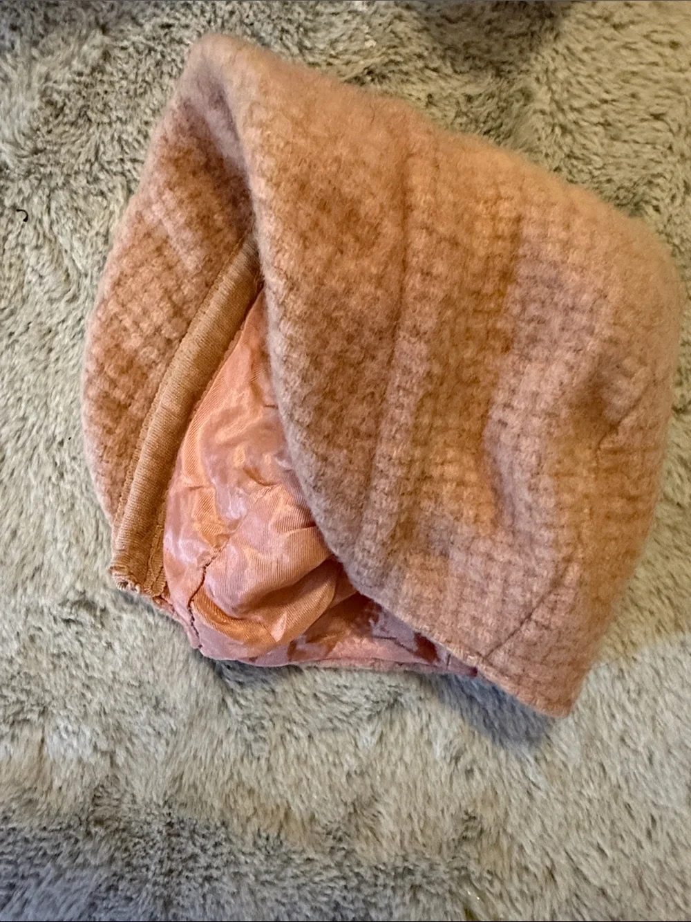Vintage Wool and Satin Handmade Children’s Hat